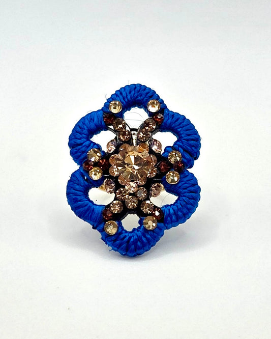Blue Floral Ring