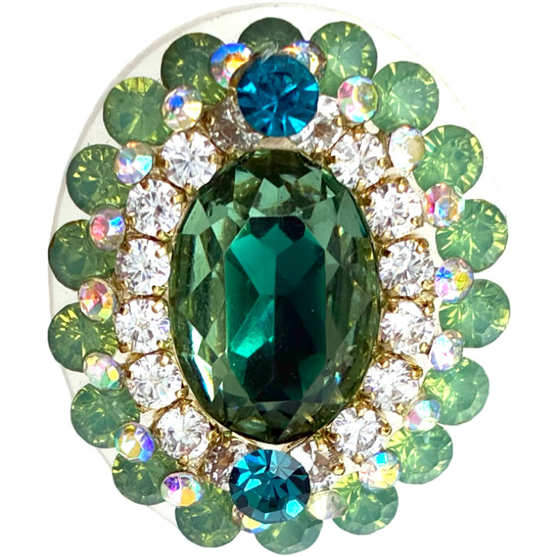 Green gemstone earrings