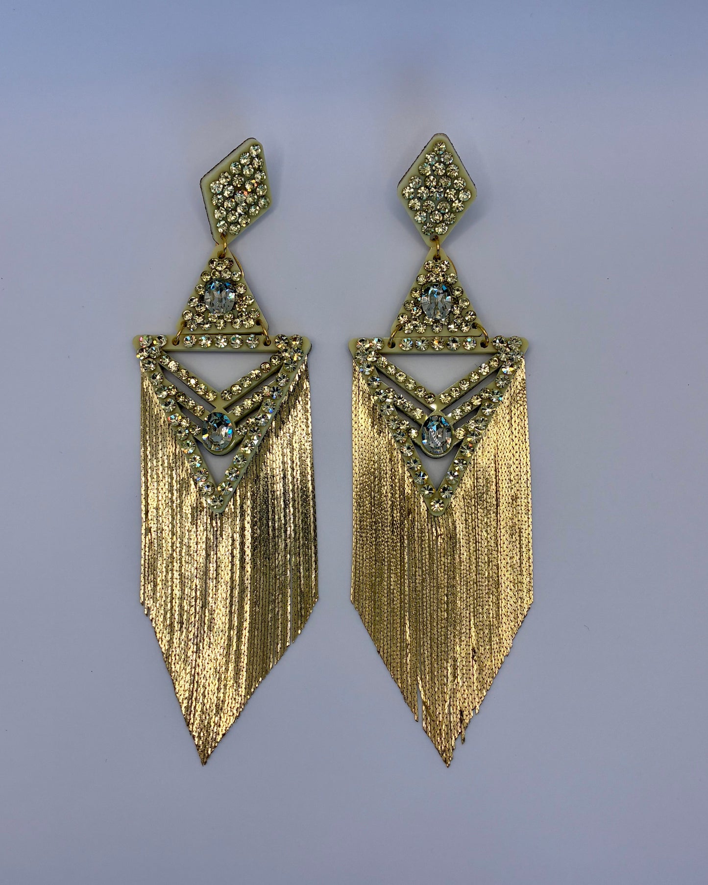Gold fringe earrings