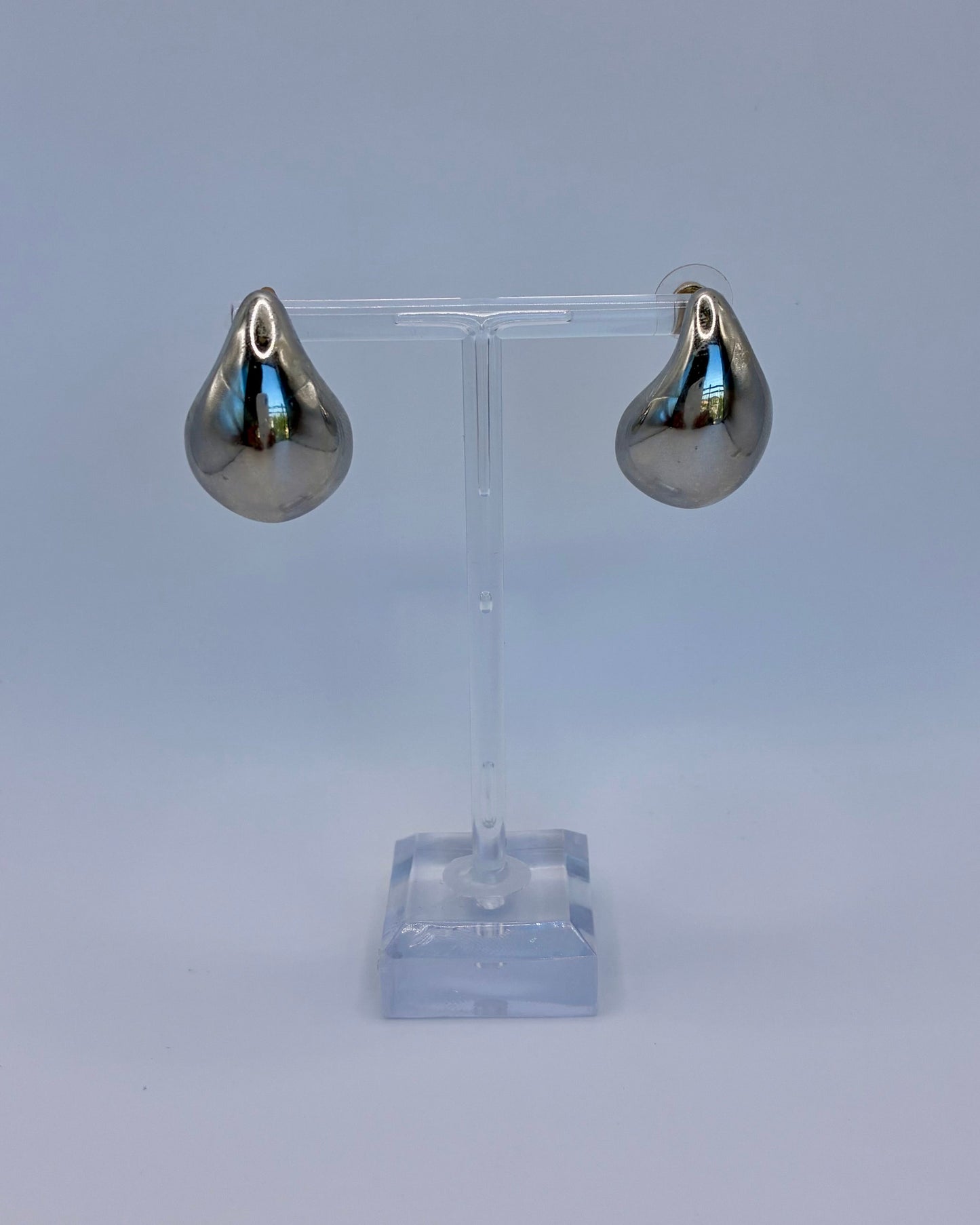 Silver teardrop earrings