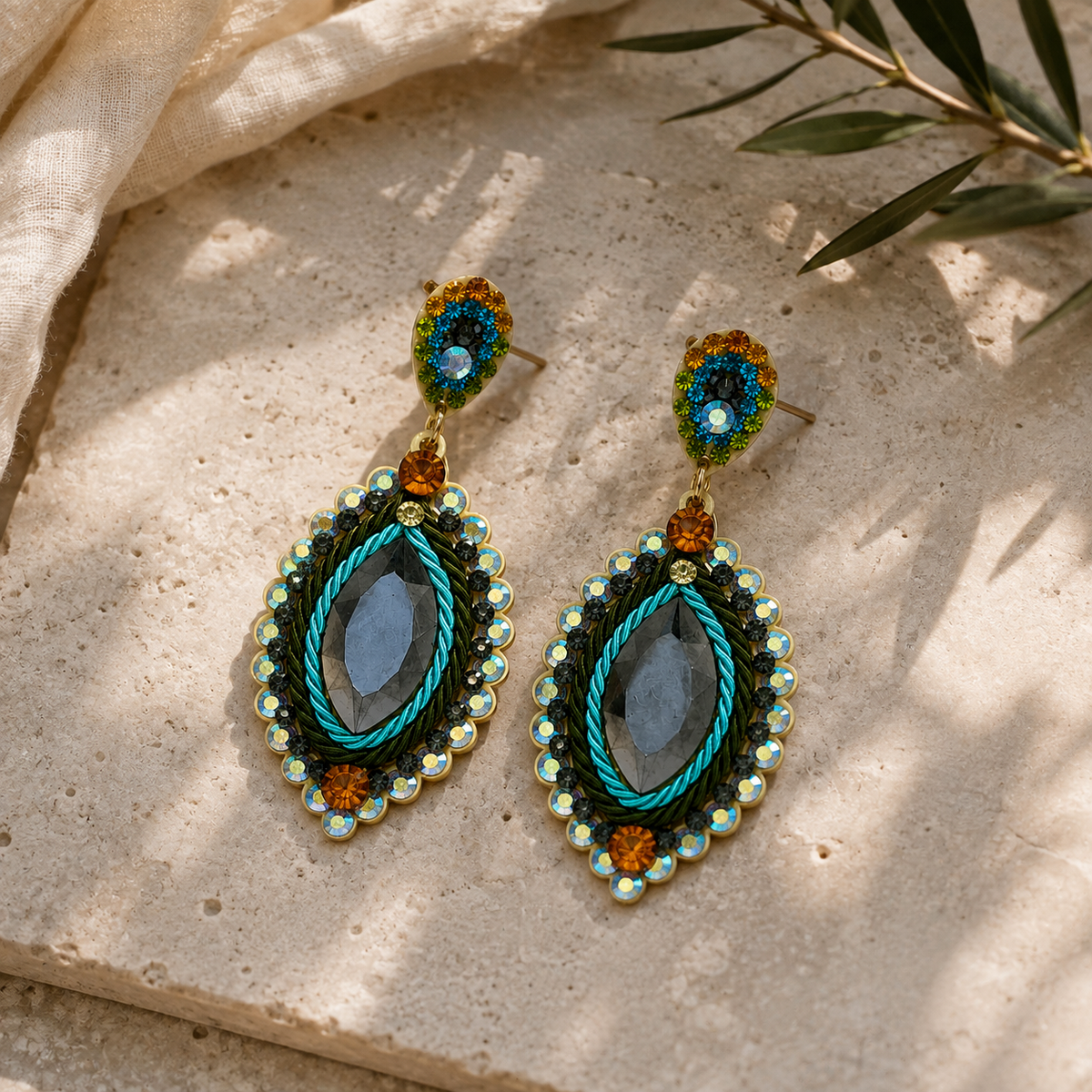Turquoise teardrop Earrings