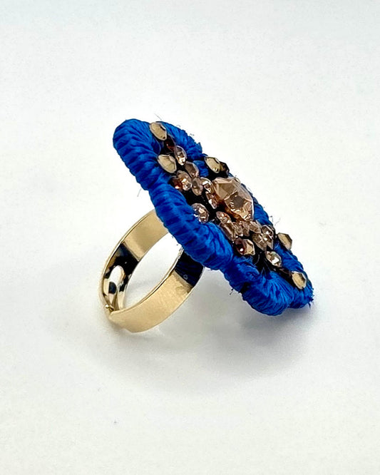 Blue Floral Ring