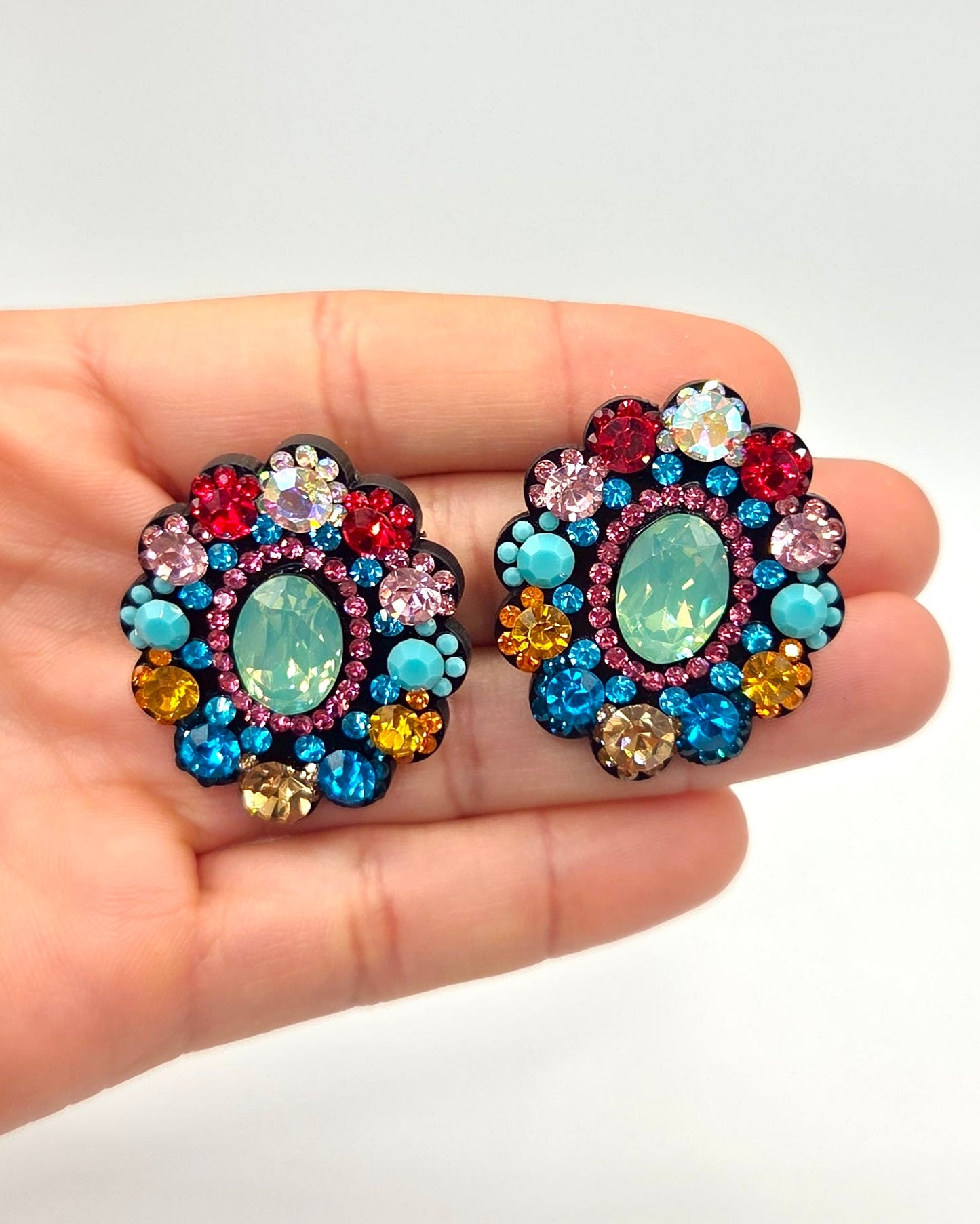 Colorful Floral Earrings