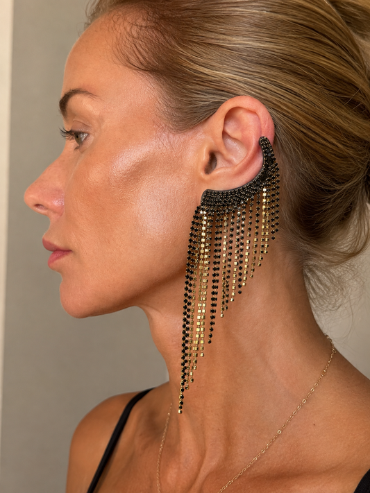 Midnight Cascade Ear Cuff