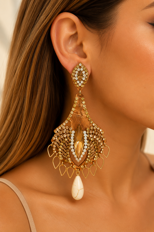 Golden Goddess Statement Earrings