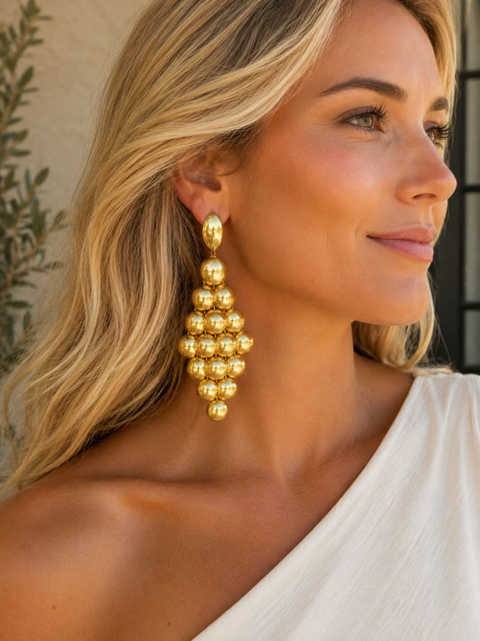 Gold chandelier earrings