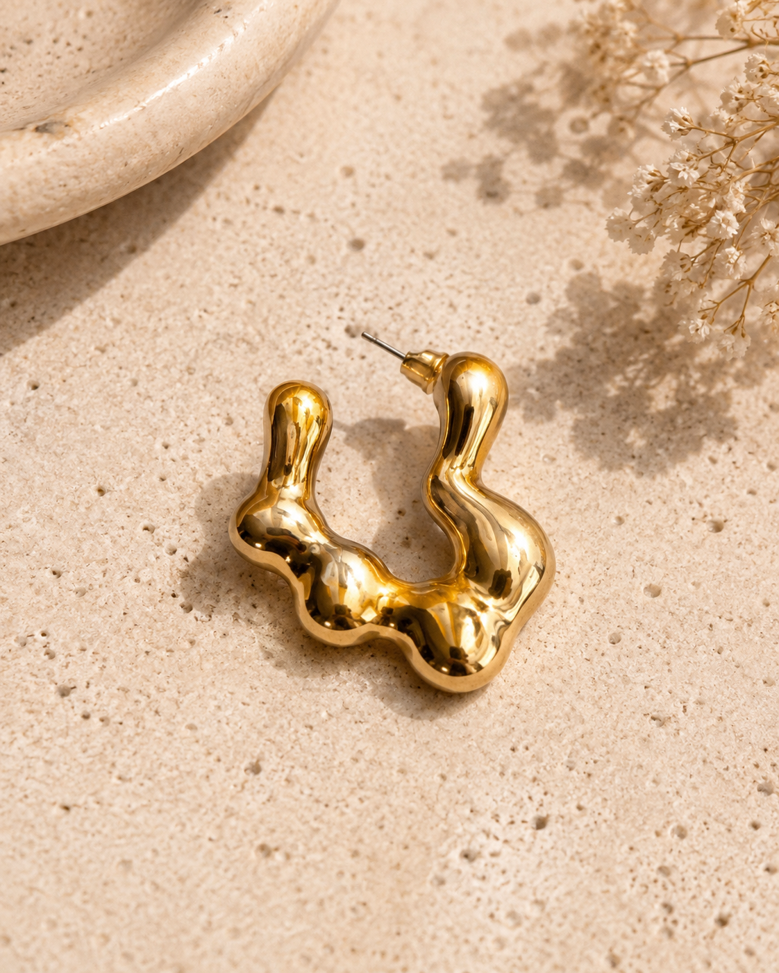 Gold design earrings