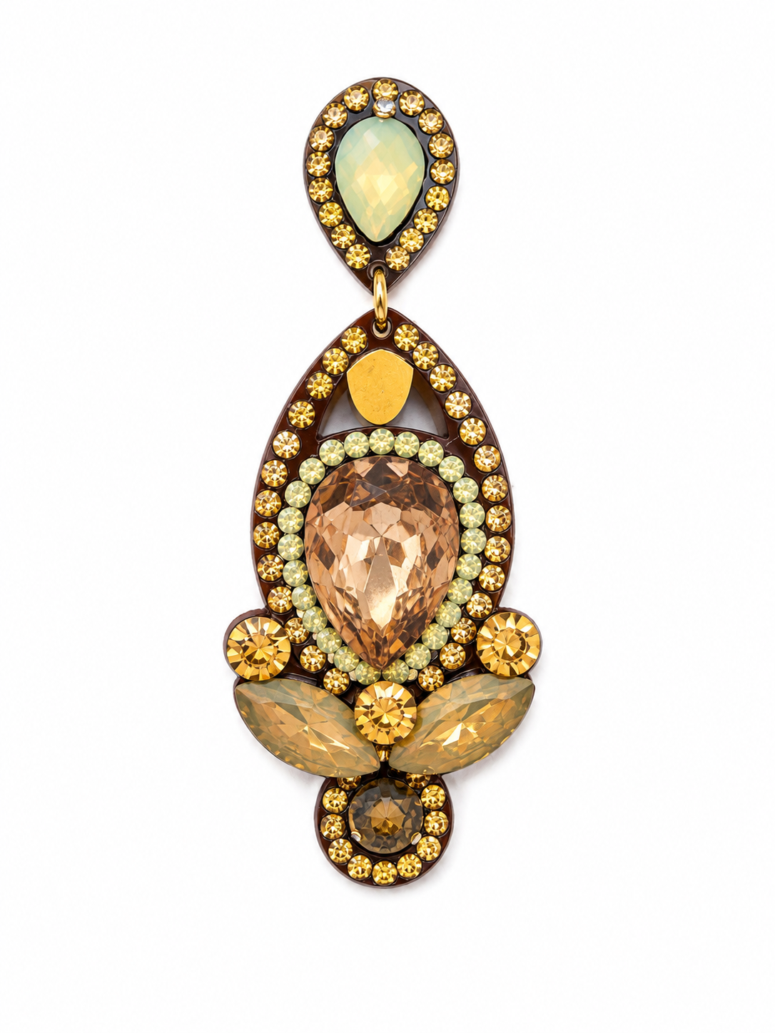 Champagne Crystal Statement Earrings