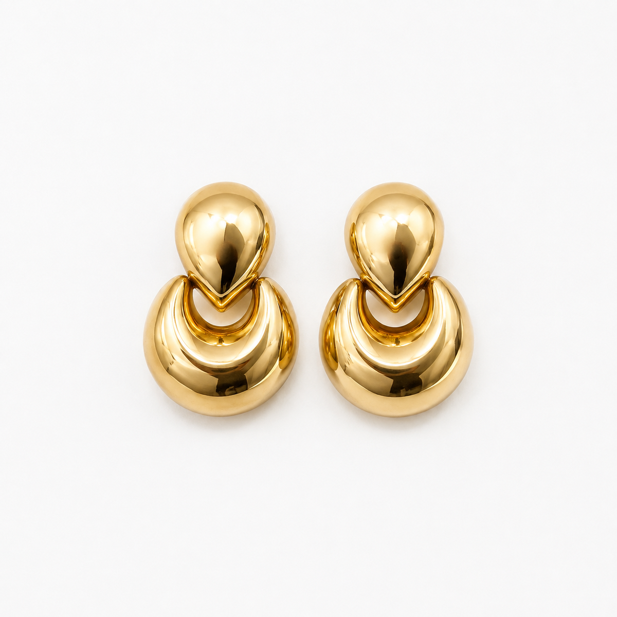 Gold Modern Design Earrings