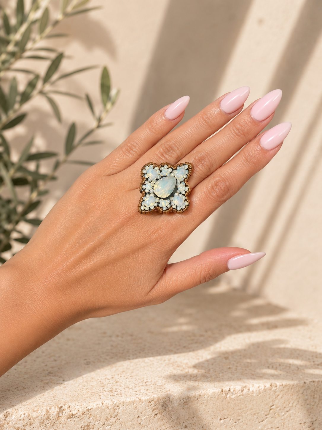 White Stones Ring