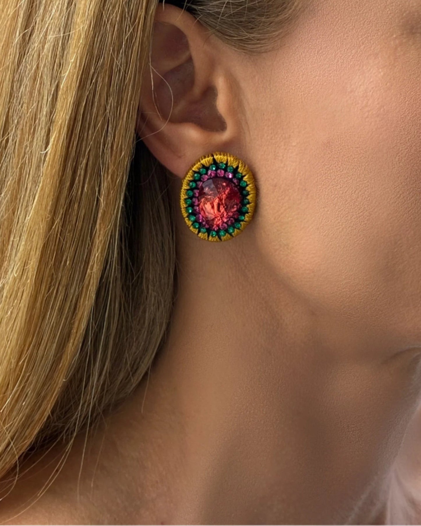 Red ruby Earrings