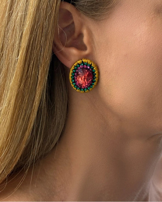 Red ruby Earrings