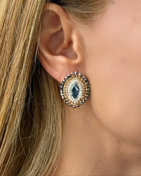 Marquise-shaped earrings