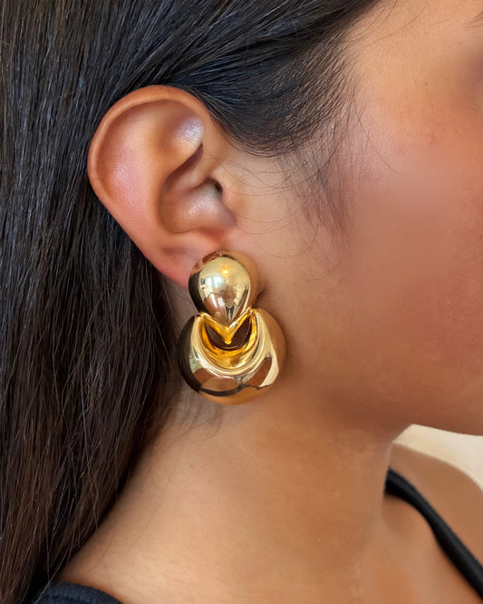 Gold Modern Design Earrings