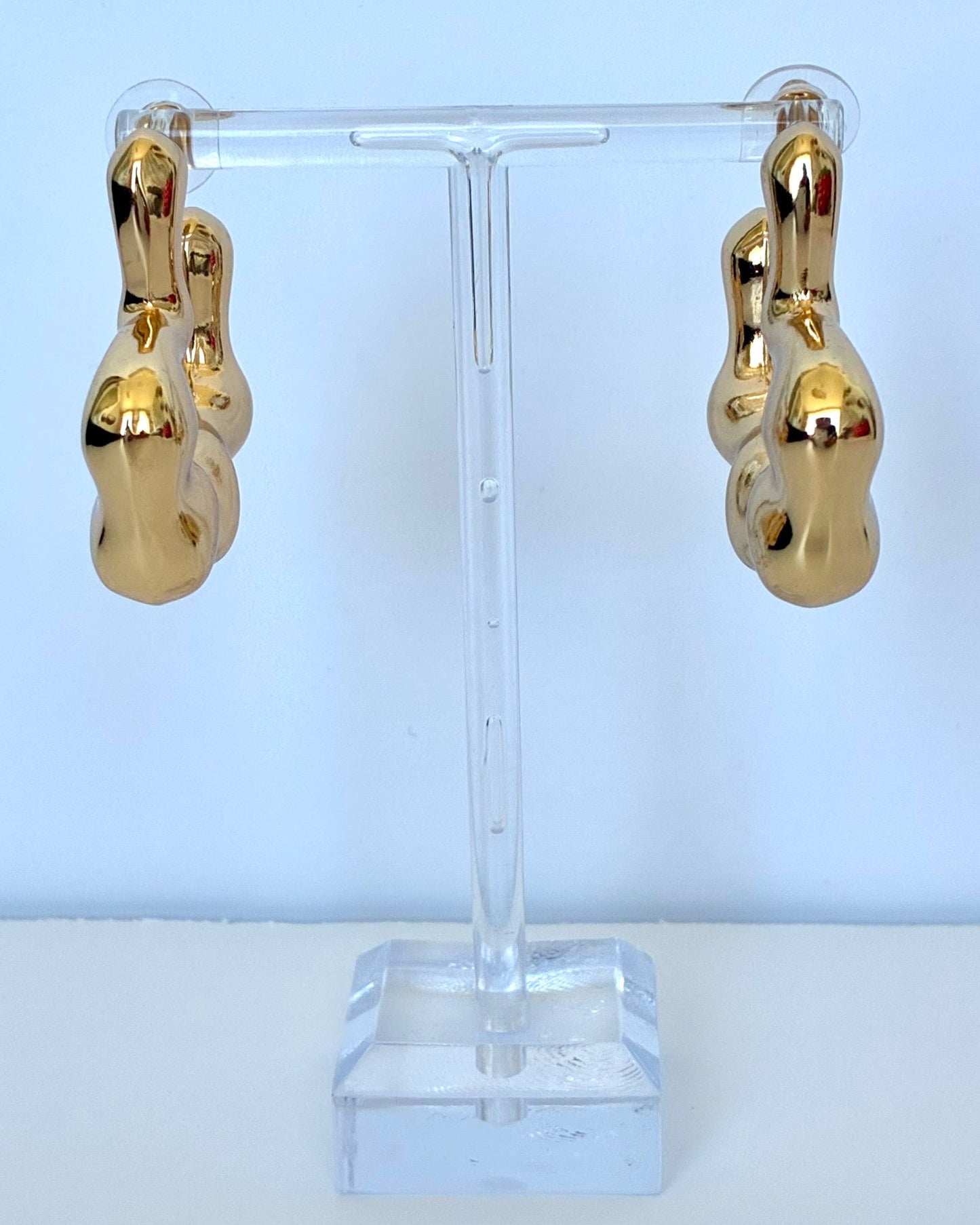 Gold design earrings