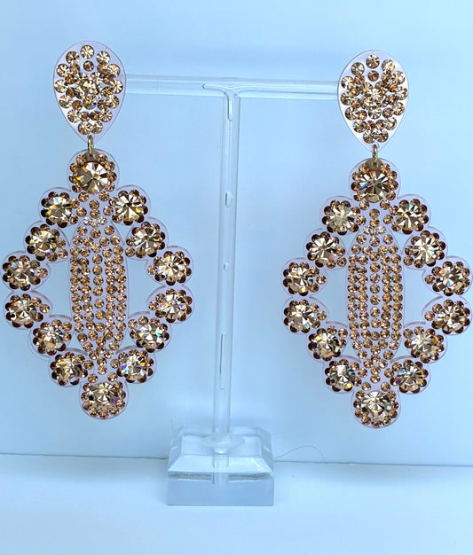 Rose gold crystal earrings