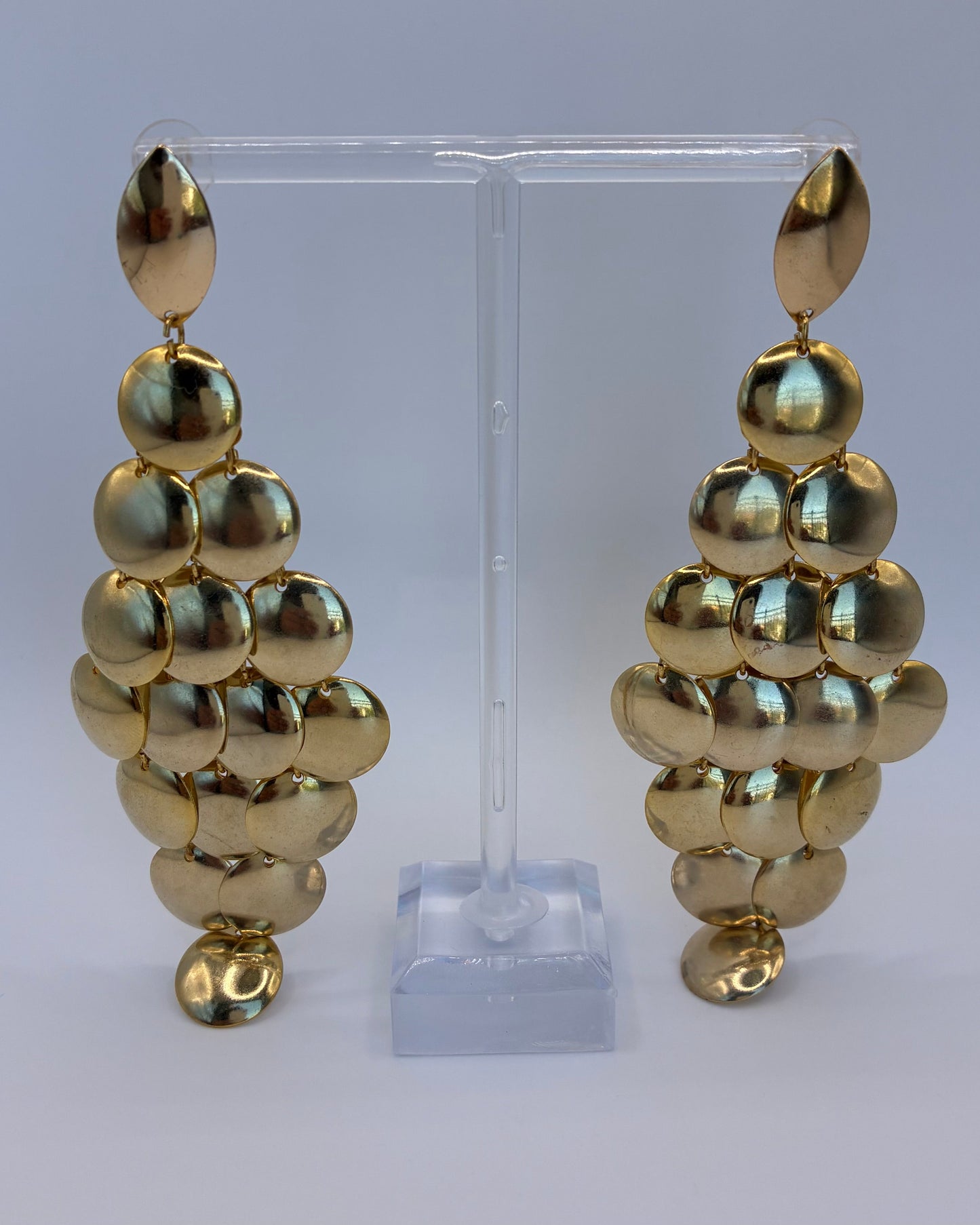 Gold chandelier earrings