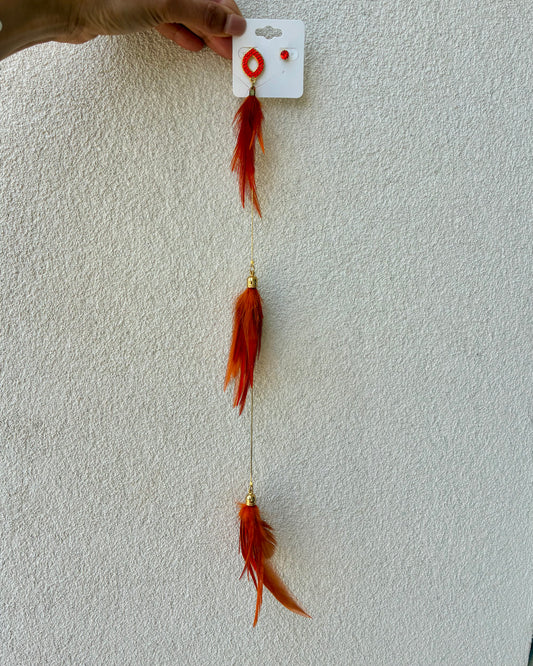 Orange Gemstone Earrings