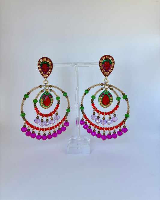 Colorful beaded earrings