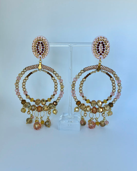 Beaded crystals earrings