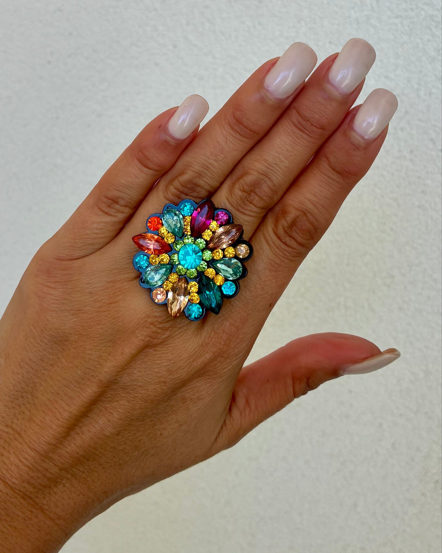 Multicolored Petals Ring