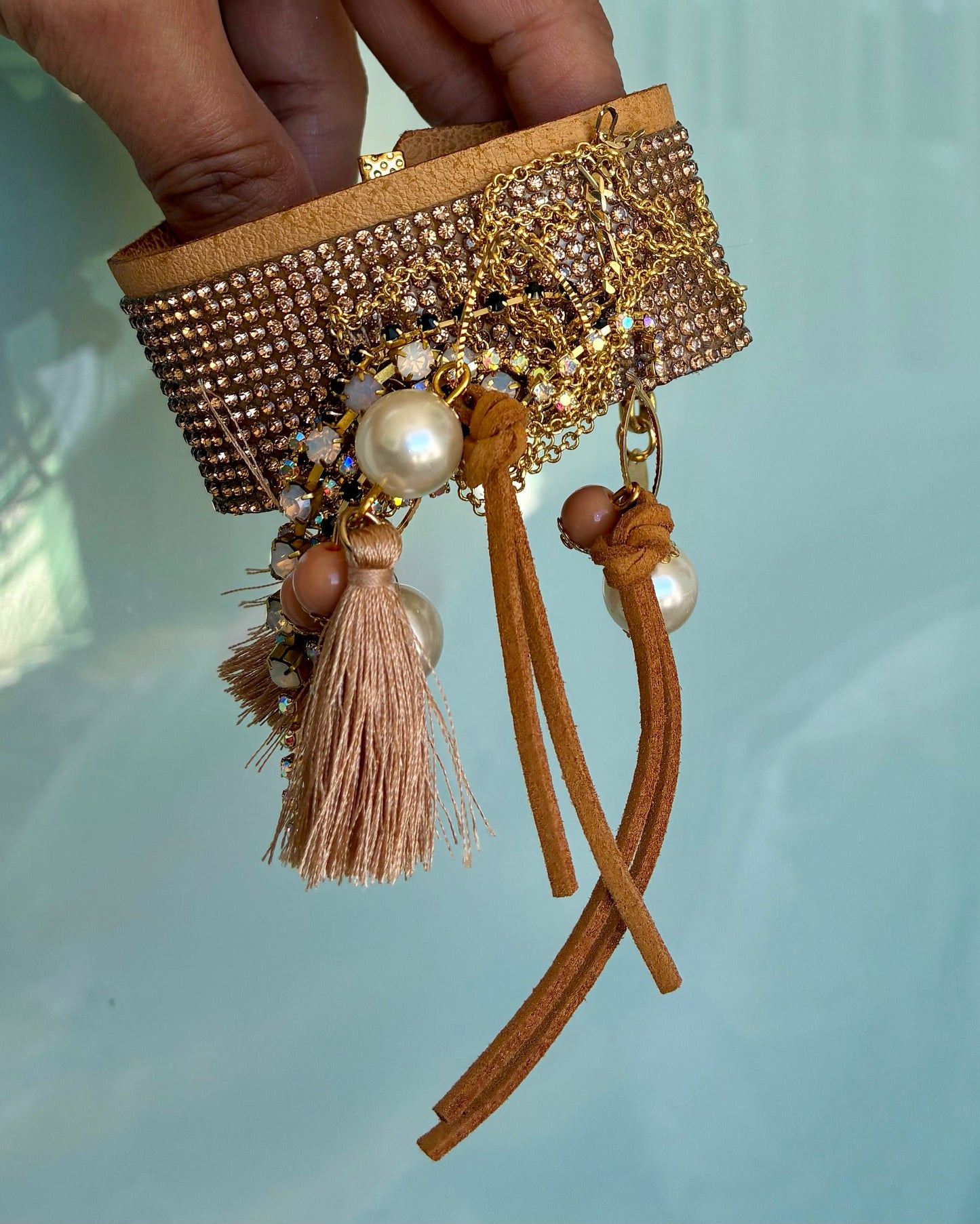 Gold Pearls Boho Bracelet