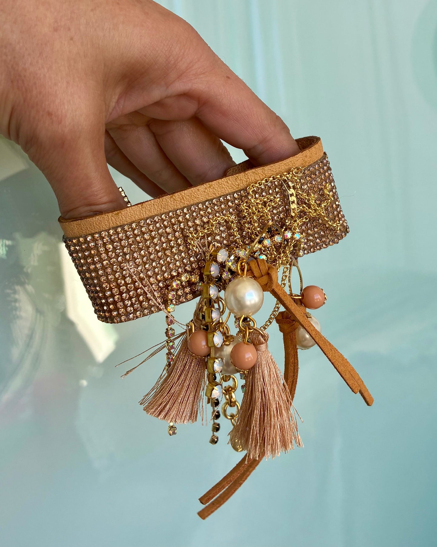 Gold Pearls Boho Bracelet